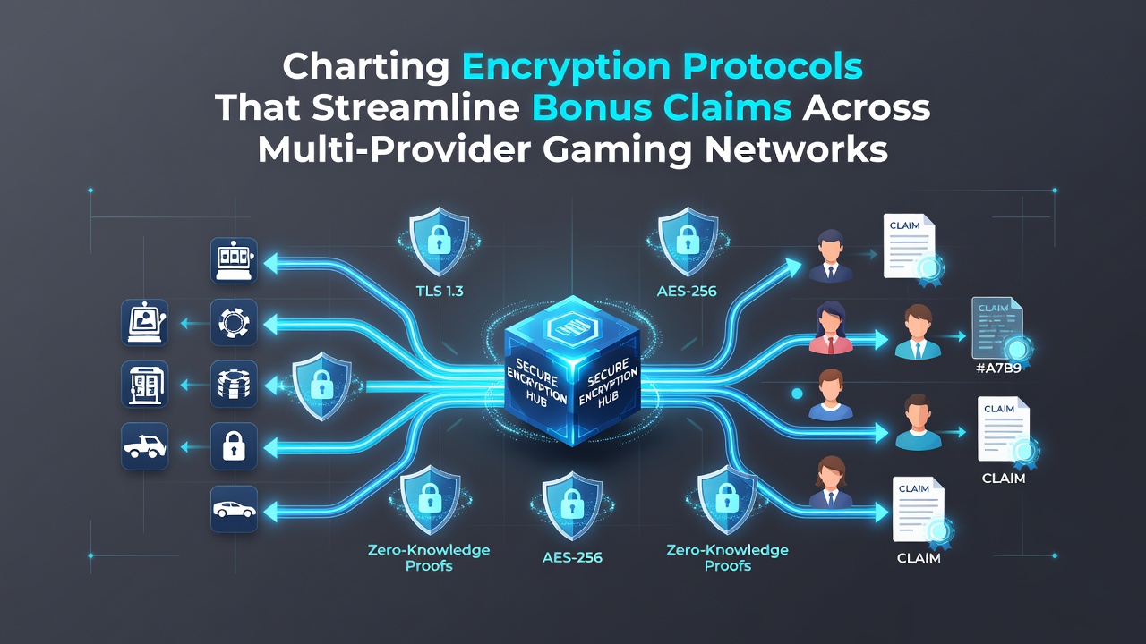 Flowchart of encrypted bonus claim routing across interconnected casino platforms