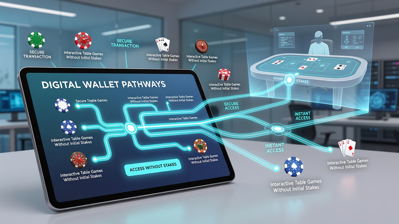 Mobile screen showing seamless transition from digital wallet confirmation to a live table game lobby