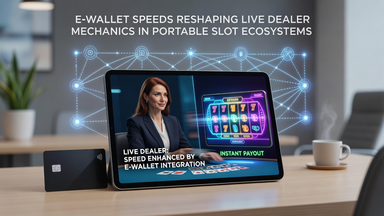 Close-up of live dealer interface on smartphone with e-wallet balance overlay during slot round