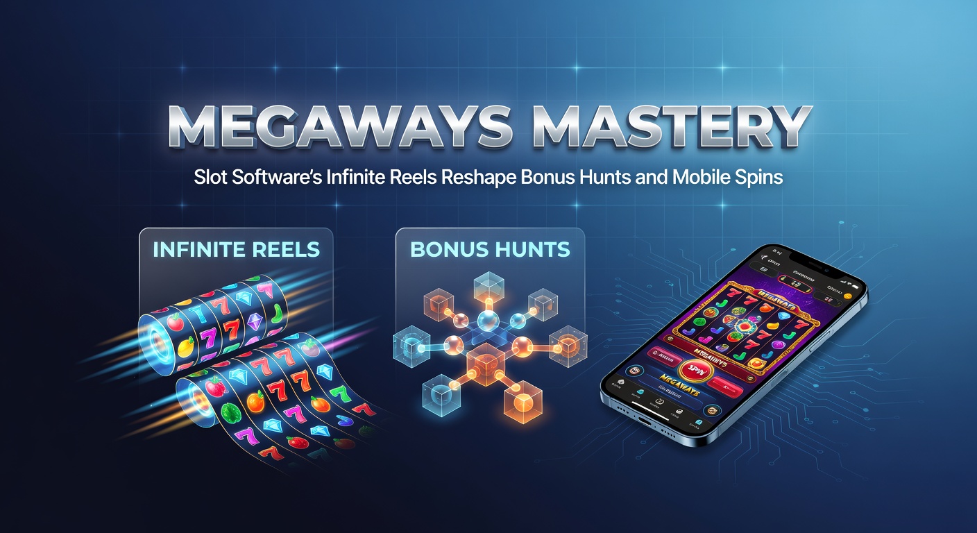 Dynamic slot reels expanding infinitely in a Megaways game, showcasing cascading symbols and multiplier trails during a bonus round