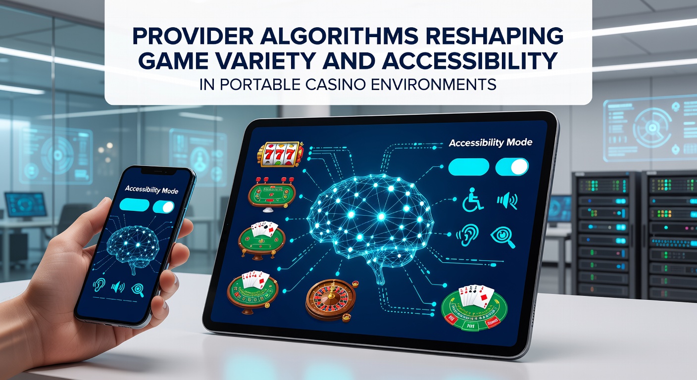 Mobile device displaying algorithm-optimized casino game interface with accessibility options highlighted