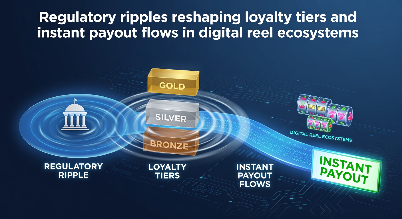 Digital slot interface displaying loyalty tier progression alongside instant payout confirmation screens in a mobile casino app
