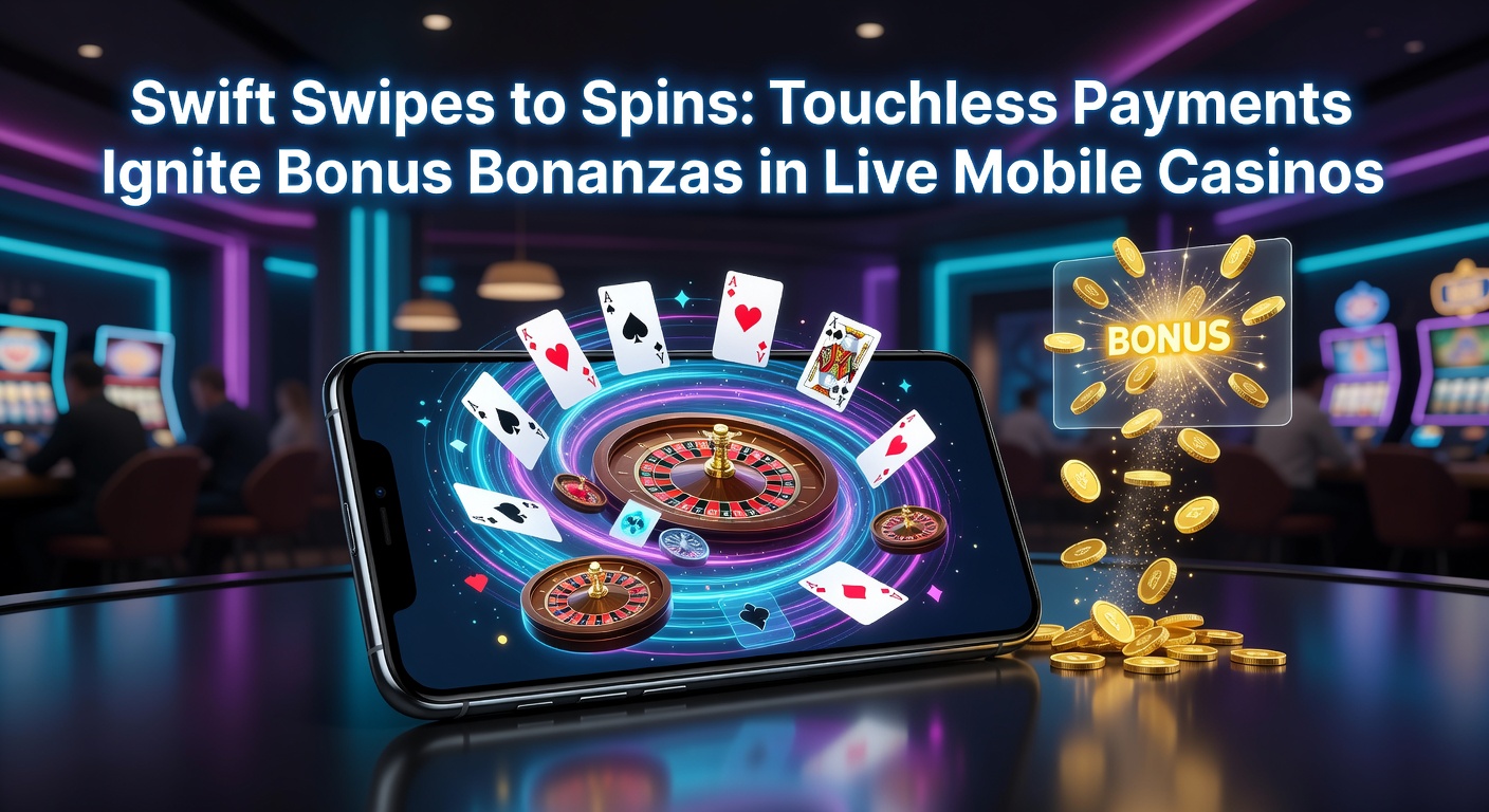 Smartphone displaying a contactless payment confirmation screen next to a vibrant live casino roulette table on mobile app
