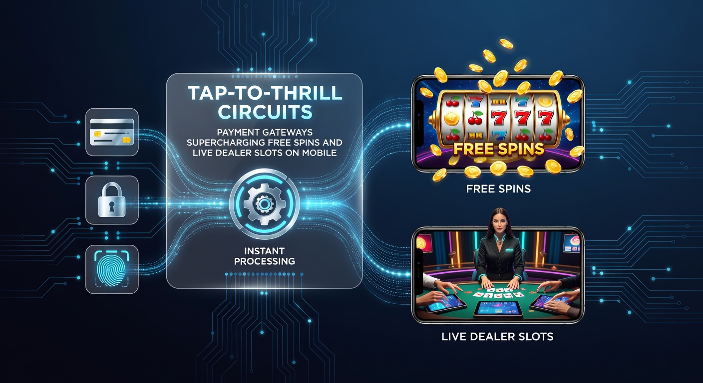 Close-up of a hand tapping a smartphone to activate a live dealer slot game, with payment confirmation and spinning reels in the background