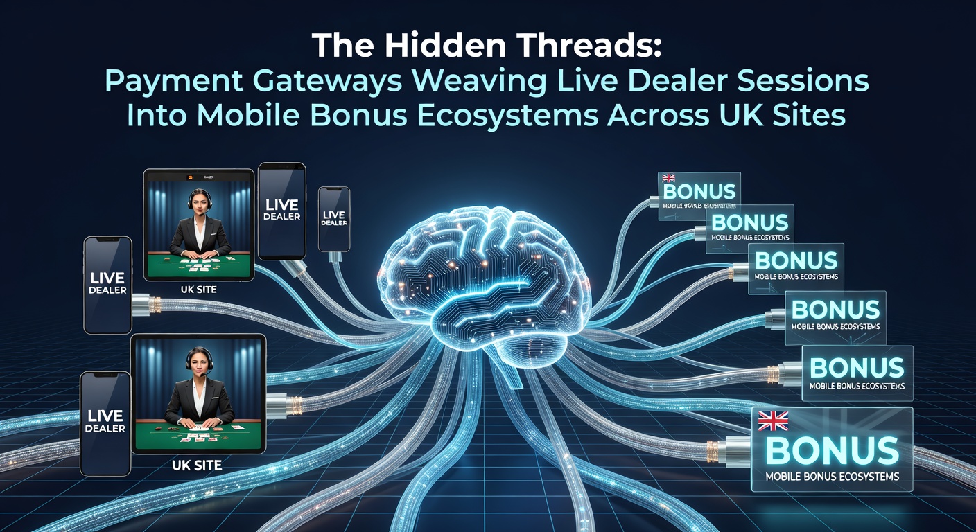 Illustration of payment gateways connecting mobile apps with live dealer tables and bonus systems in UK online casinos