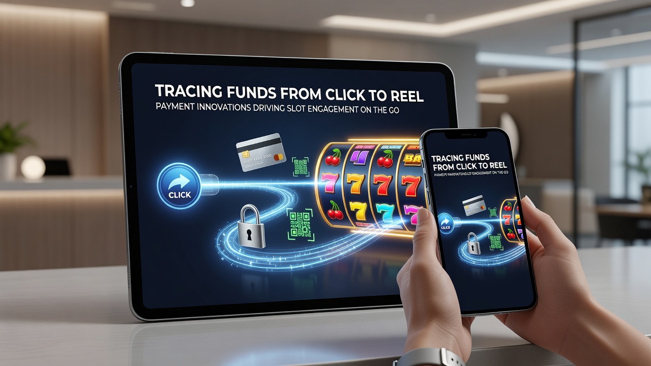 Illustration of fund tracing pathway across mobile payment networks to slot reels